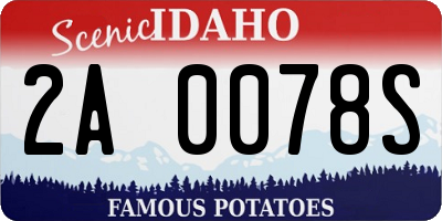 ID license plate 2A0078S