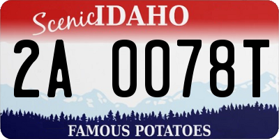 ID license plate 2A0078T