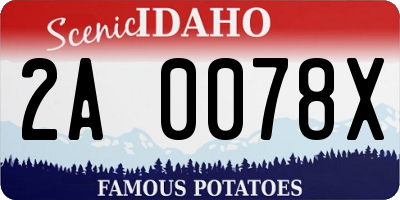 ID license plate 2A0078X