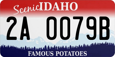 ID license plate 2A0079B