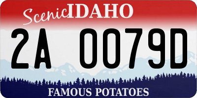 ID license plate 2A0079D