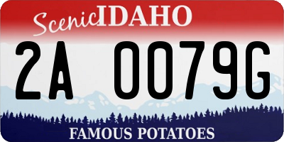 ID license plate 2A0079G