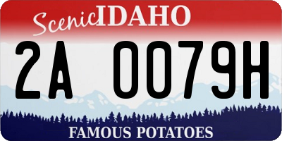 ID license plate 2A0079H