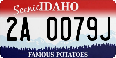 ID license plate 2A0079J