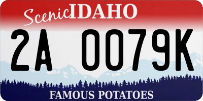 ID license plate 2A0079K
