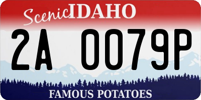 ID license plate 2A0079P
