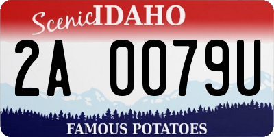 ID license plate 2A0079U