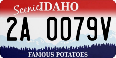 ID license plate 2A0079V