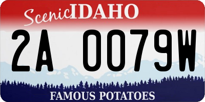 ID license plate 2A0079W