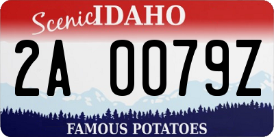ID license plate 2A0079Z