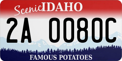 ID license plate 2A0080C
