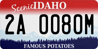 ID license plate 2A0080M