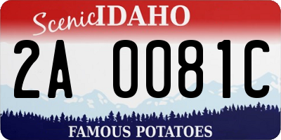 ID license plate 2A0081C