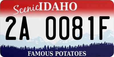ID license plate 2A0081F