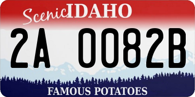 ID license plate 2A0082B