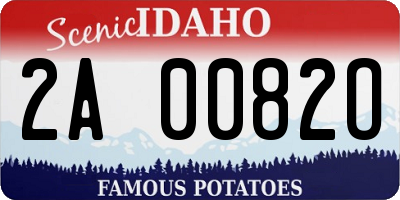 ID license plate 2A0082O