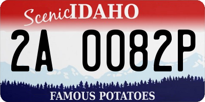 ID license plate 2A0082P