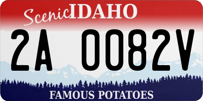 ID license plate 2A0082V