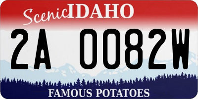 ID license plate 2A0082W