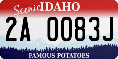 ID license plate 2A0083J