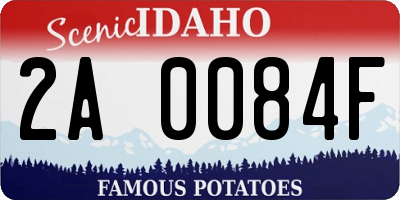 ID license plate 2A0084F