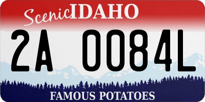 ID license plate 2A0084L