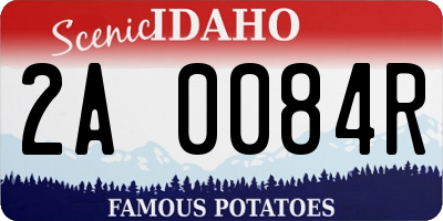 ID license plate 2A0084R