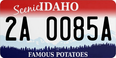 ID license plate 2A0085A