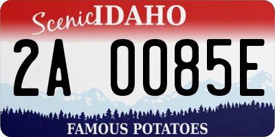 ID license plate 2A0085E