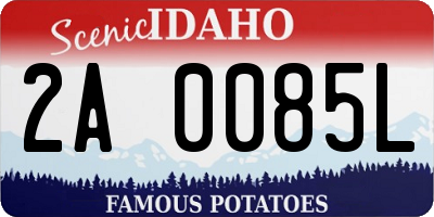 ID license plate 2A0085L