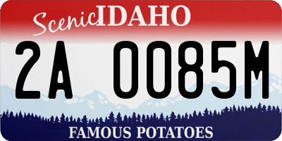 ID license plate 2A0085M