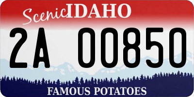 ID license plate 2A0085O