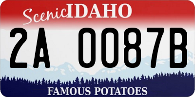ID license plate 2A0087B