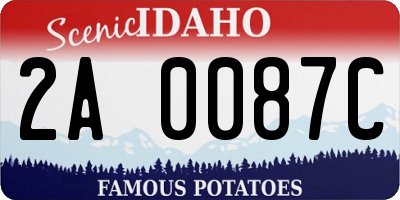ID license plate 2A0087C