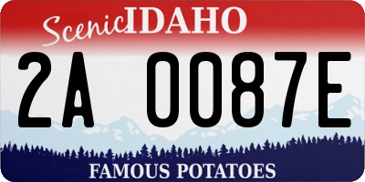 ID license plate 2A0087E