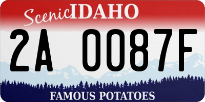 ID license plate 2A0087F