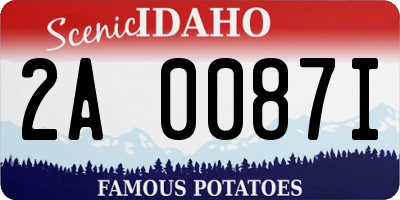 ID license plate 2A0087I