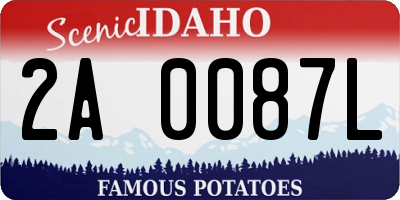ID license plate 2A0087L
