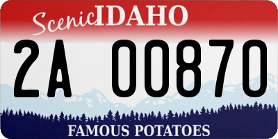 ID license plate 2A0087O