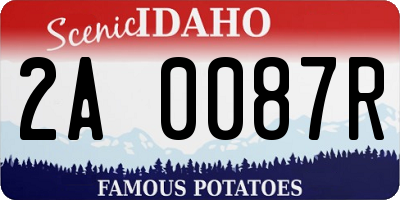 ID license plate 2A0087R