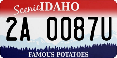 ID license plate 2A0087U