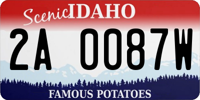 ID license plate 2A0087W