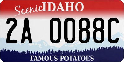 ID license plate 2A0088C