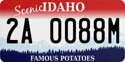 ID license plate 2A0088M