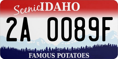 ID license plate 2A0089F