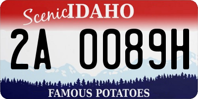 ID license plate 2A0089H