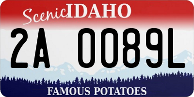 ID license plate 2A0089L