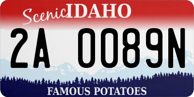 ID license plate 2A0089N