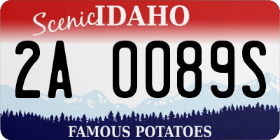 ID license plate 2A0089S