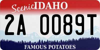 ID license plate 2A0089T